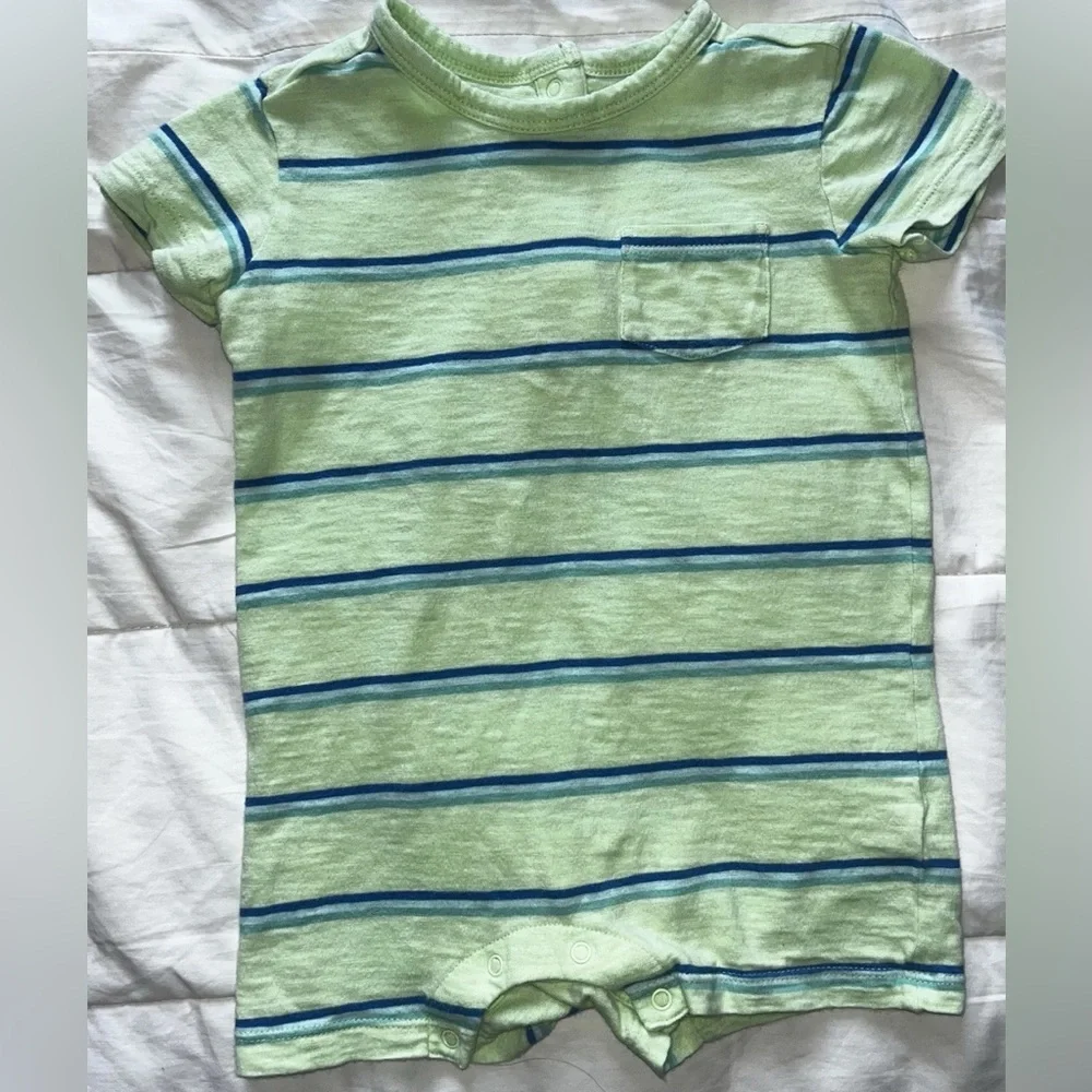 Baby Boy Romper Lot Of 3 Size 12-18 Months Tea Collection, Primary, Old Navy EUC - Picture 5 of 7